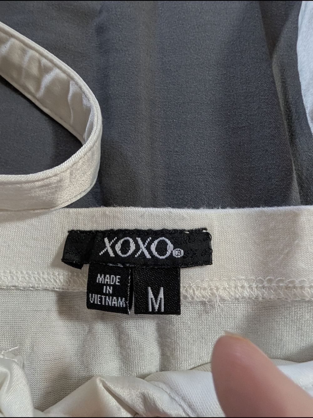 XOXO White Ruched Lace-Accent Camisole - Picture 2 of 2